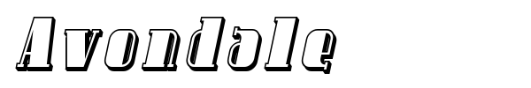 Avondale font