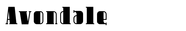 Avondale font preview