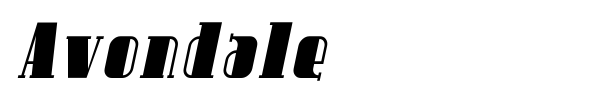 Avondale font preview