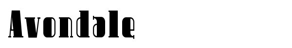 Avondale font preview