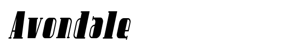 Avondale font preview