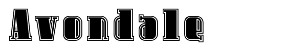 Avondale font preview