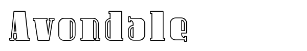 Avondale font preview