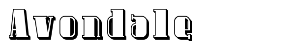 Avondale font preview