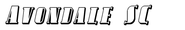 Avondale SC font