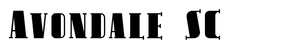 Avondale SC font preview