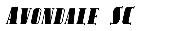 Avondale SC font preview