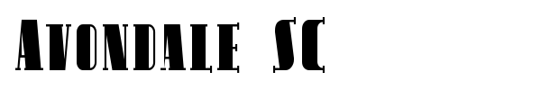 Avondale SC font preview
