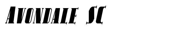 Avondale SC font preview
