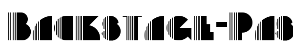 Backstage-PassA font preview