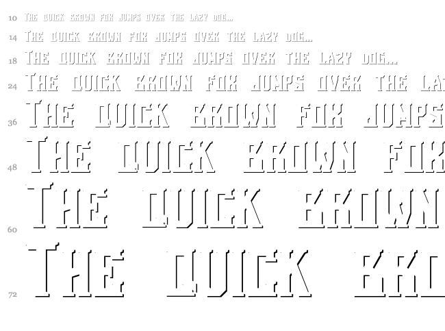 Bearded Lady font waterfall