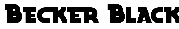 Becker Black NF font preview