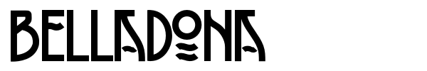Belladona font preview