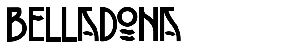 Belladona font preview