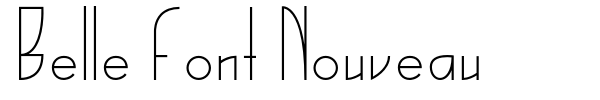 Belle Font Nouveau font