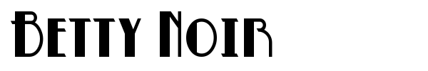 Betty Noir font