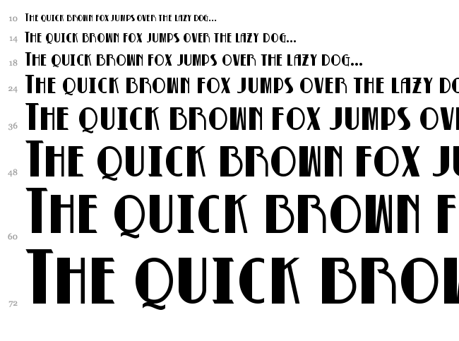 Betty Noir font waterfall