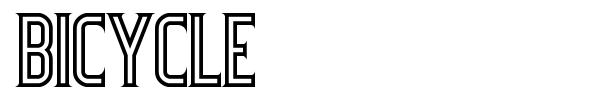Bicycle font preview
