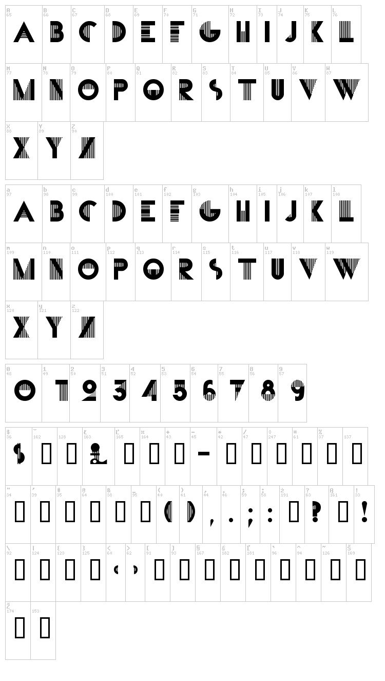 Bifur font map