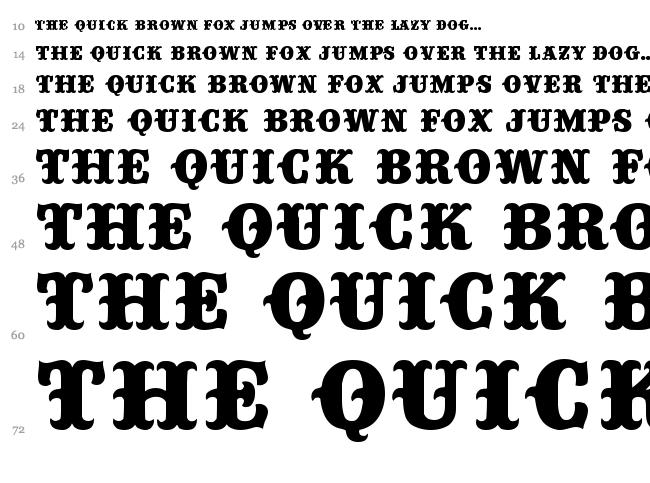 Big Top font waterfall