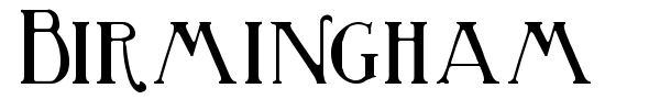 Birmingham font preview
