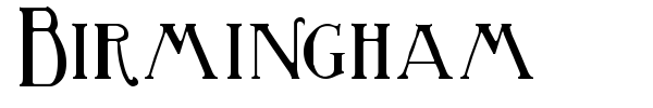 Birmingham font preview