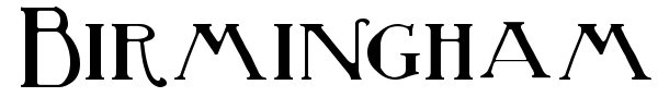 Birmingham font preview