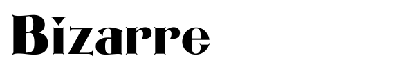 Bizarre font
