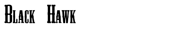 Black Hawk font