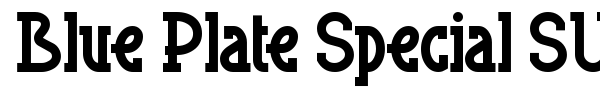 Blue Plate Special SW font