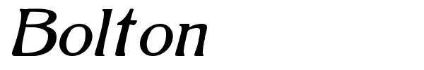 Bolton font preview
