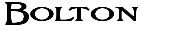 Bolton font preview