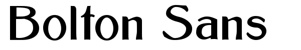 Bolton Sans font preview