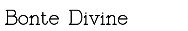 Bonte Divine font