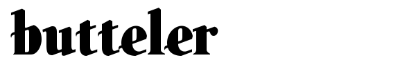 Butteler font