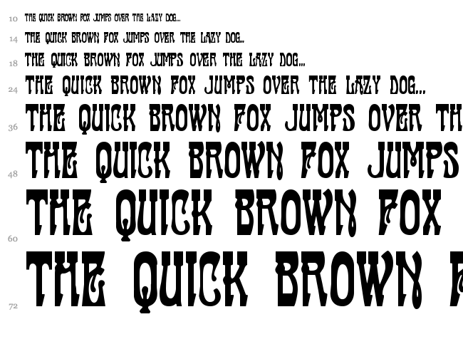 Cabaret font waterfall