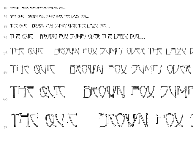 font waterfall