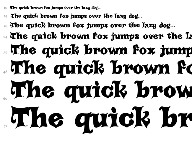 Carousel font waterfall