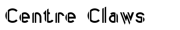 Centre Claws font preview