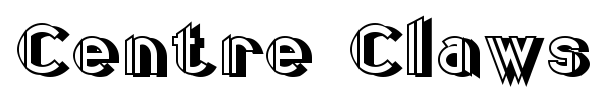 Centre Claws font preview