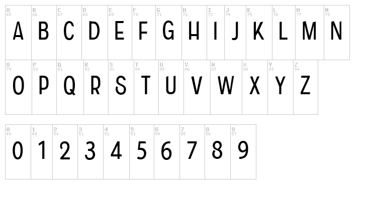 CF Historia font map