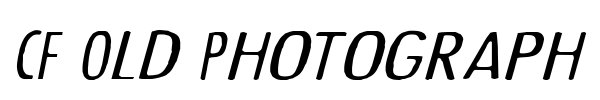 CF Old Photograph Credit font