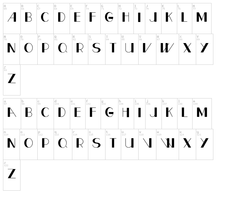 CF Paris font map