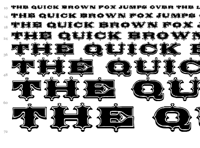 Circus Ornate font waterfall