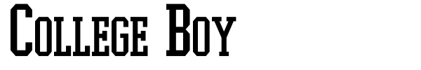 College Boy font