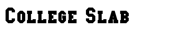 College Slab font