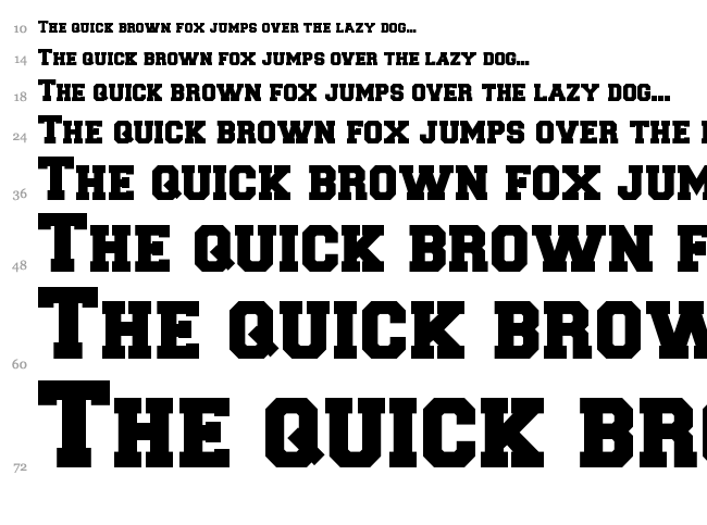 Collegiate FLF font waterfall