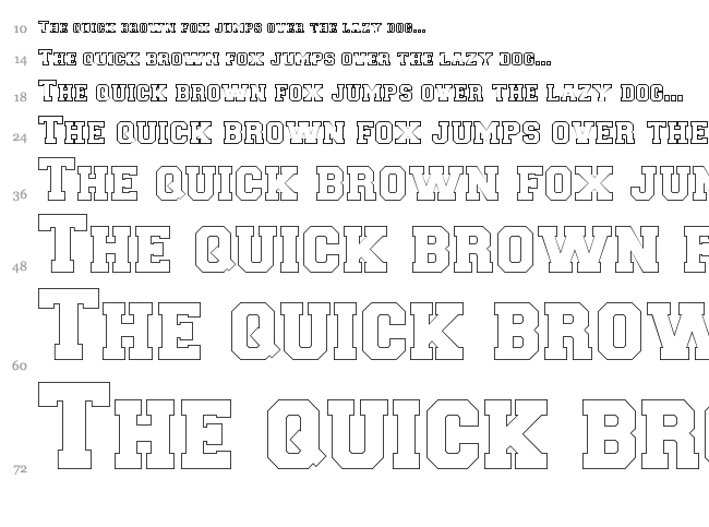 Collegiate FLF font waterfall