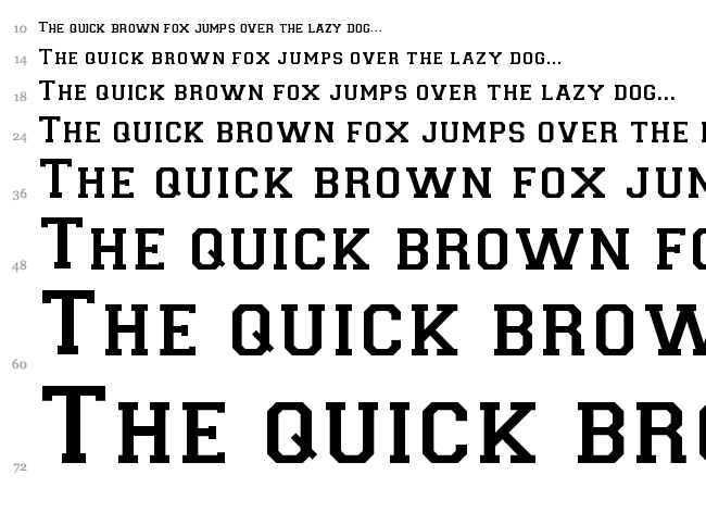 Collegiate FLF font waterfall