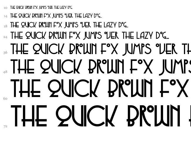 Copasetic font waterfall